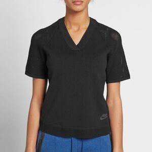 NWT Nike Tech Fly Knit Dri-Fit Mesh Top Shirt Black XS